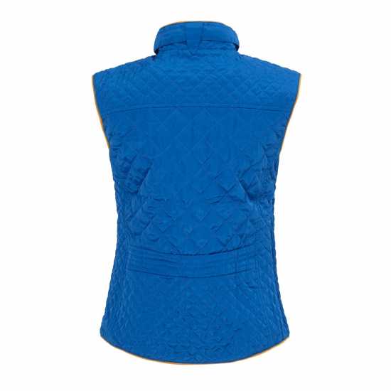 Miso Women's Stand Collar Full Zip Hip Length Gilet Синьо Miso Women's Stand Collar Full Zip Hip Length Gilet Синьо