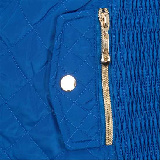 Miso Women's Stand Collar Full Zip Hip Length Gilet Синьо Miso Women's Stand Collar Full Zip Hip Length Gilet Синьо