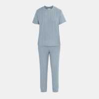 Miso Short Sleeve Pajamas Set Ladies Grey Miso Short Sleeve Pajamas Set Ladies Grey