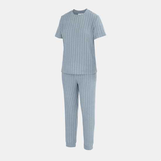 Miso Short Sleeve Pajamas Set Ladies Grey 