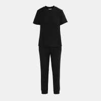 Miso Short Sleeve Pajamas Set Ladies Black Miso Short Sleeve Pajamas Set Ladies Black