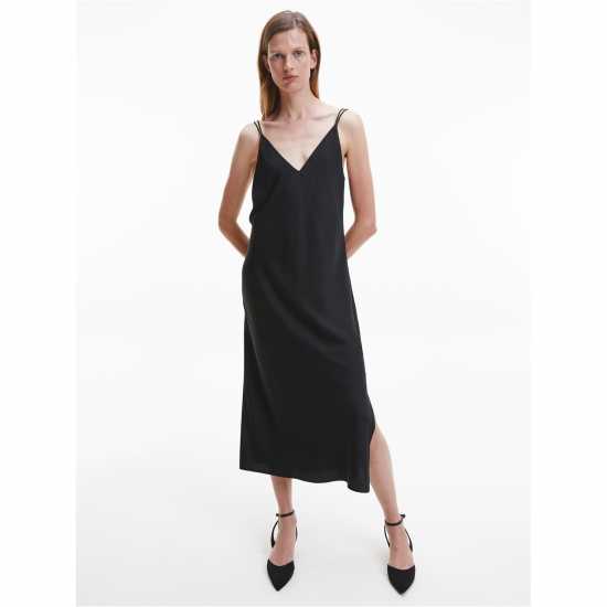 Calvin Klein Дамска Рокля Midi Slip Dress