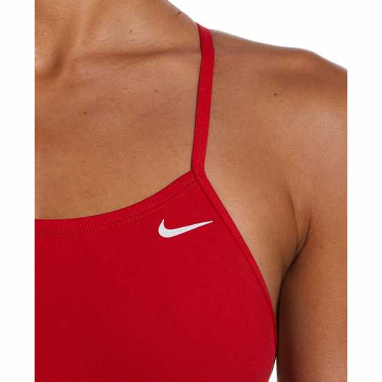 Nike Lace Up Swimsuit Womens University Red Дамски бански