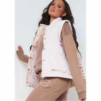 Ватирано Елече Missy Empire Women's Pocket Detail Sleeveless Padded Gilet Крем Ватирано Елече Missy Empire Women's Pocket Detail Sleeveless Padded Gilet Крем