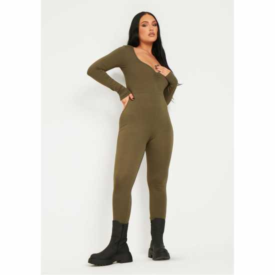 Missy Empire Neck Jumpsuit  Дамски поли и рокли