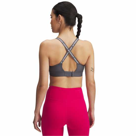 Under Armour Armour Ua Infinity Mid 2.0 Bra Medium Impact Sports Womens Grey Спортни сутиени