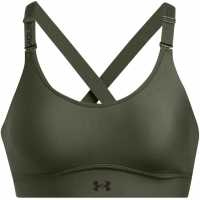 Under Armour Armour Ua Infinity Mid 2.0 Bra Medium Impact Sports Womens Green Спортни сутиени