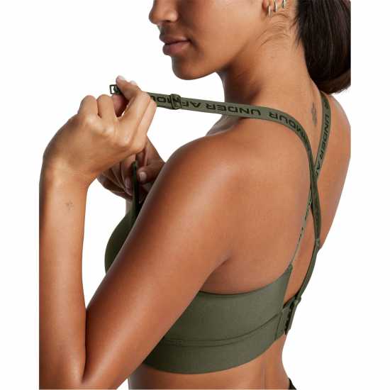 Under Armour Armour Ua Infinity Mid 2.0 Bra Medium Impact Sports Womens Green Спортни сутиени