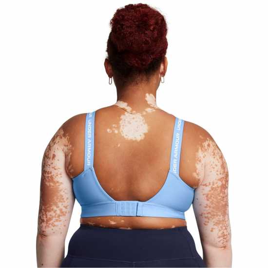 Under Armour Armour Ua Infinity Mid 2.0 Bra Medium Impact Sports Womens Blue Спортни сутиени