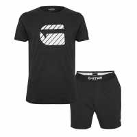 G Star Men's Vine T&s Short Sleeve Pyjama Set Black 