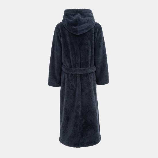 Linea Fleece Robe Women Navy Дамски пижами