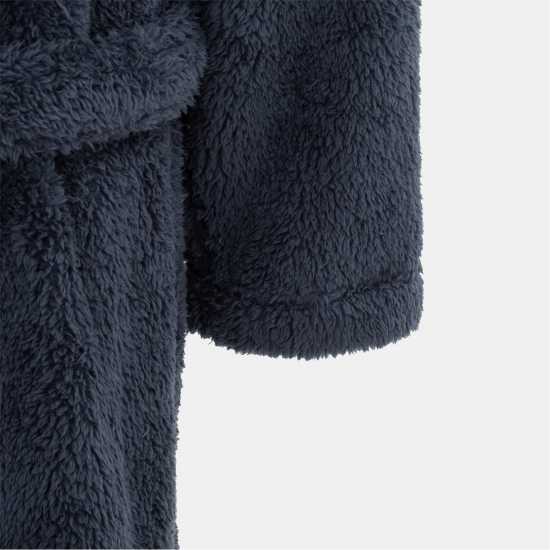 Linea Fleece Robe Women Navy Дамски пижами