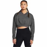 Under Armour Women's Rival Terry Crew Cropped Sweatshirt Gray 