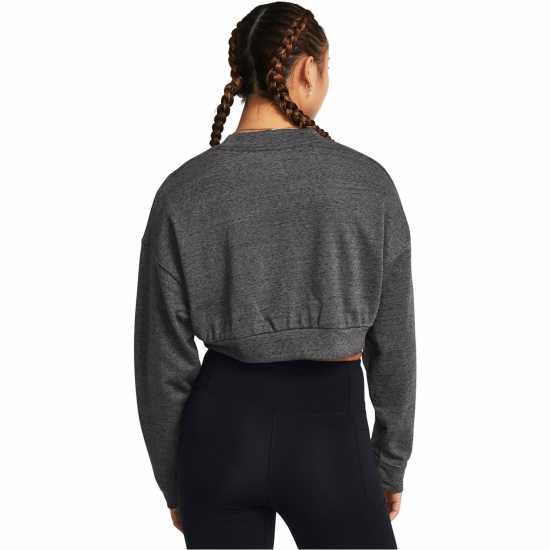 Under Armour Women's Rival Terry Crew Cropped Sweatshirt Gray 