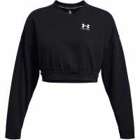 Under Armour Women's Rival Terry Crew Cropped Sweatshirt Black 