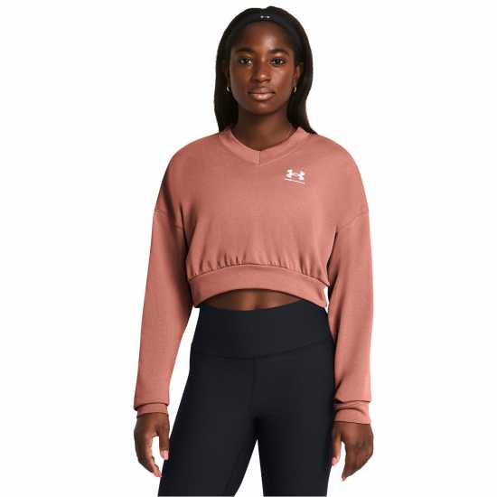 Under Armour Armour Ua Rival Terry Os Crop Crw Sweatshirt Womens  Дамски пуловери