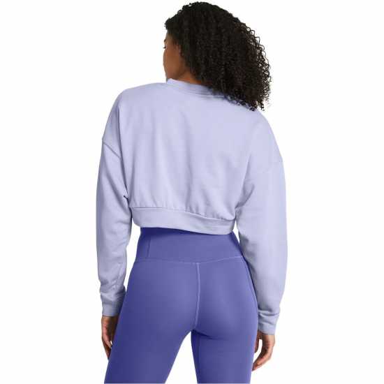 Under Armour Women's Rival Terry Crew Cropped Sweatshirt Purple Under Armour Women's Rival Terry Crew Cropped Sweatshirt Purple