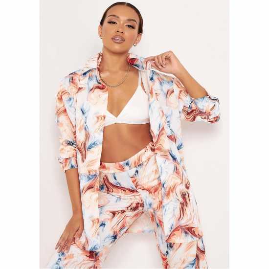 Missy Empire Print Oversized Shirt  Дамски ризи и тениски