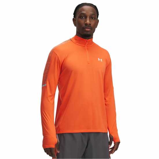 Under Armour Мъжко Горнище С Цип Tech Quarter Zip Top Mens Orange 
