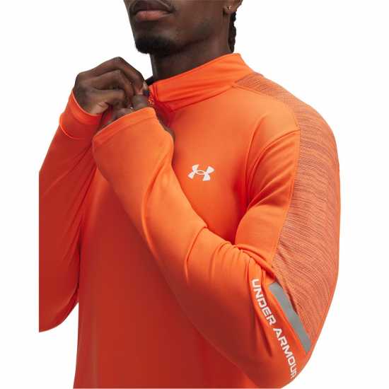 Under Armour Мъжко Горнище С Цип Tech Quarter Zip Top Mens Orange 