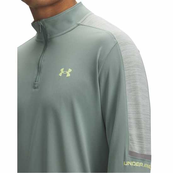 Under Armour Мъжко Горнище С Цип Tech Quarter Zip Top Mens Green 