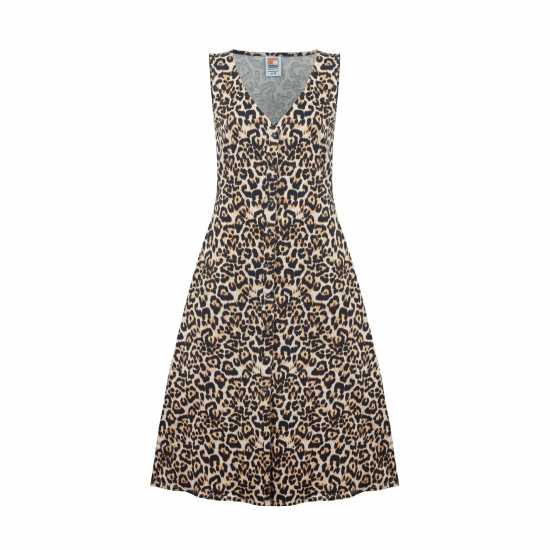 Soulcal Средна Рокля Midi Dress Леопардов принт Дамски поли и рокли