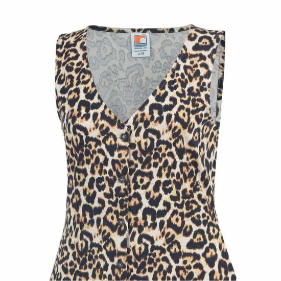 Soulcal Средна Рокля Midi Dress Леопардов принт Дамски поли и рокли