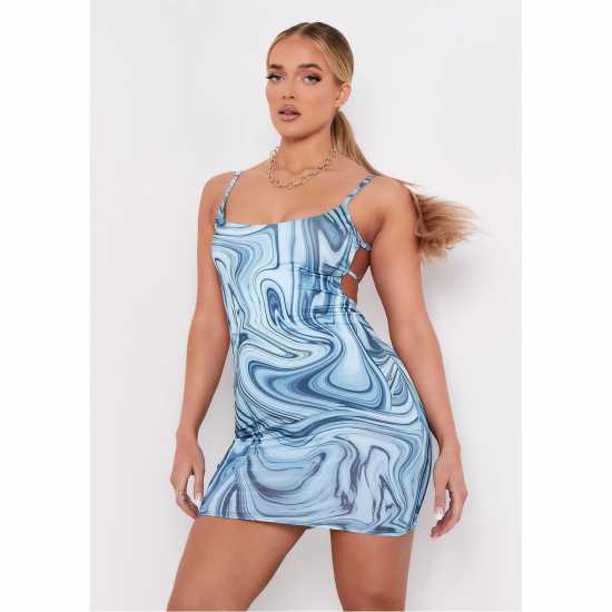Дамски поли и рокли Missy Empire Slinky Strappy Back Detail Mini Dress Синьо Missy Empire Slinky Strappy Back Detail Mini Dress Синьо Дамски поли и рокли