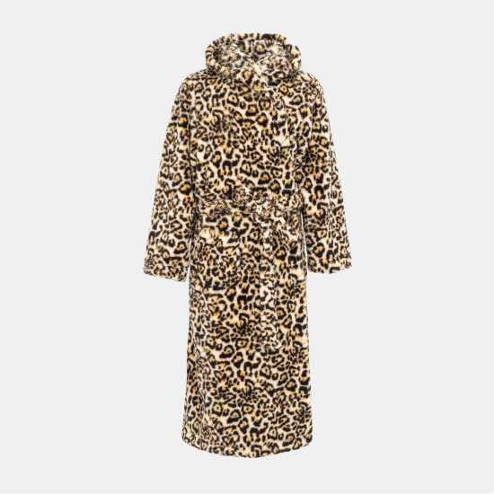 Дамски пижами Fleece Robe Leopard Pattern Women Fleece Robe Leopard Pattern Women Дамски пижами