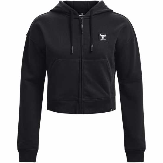 Under Armour Armour Pjt Rck Hw Terry Fz Hoody Womens Black Дамски суичъри и блузи с качулки