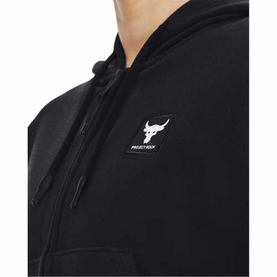 Under Armour Armour Pjt Rck Hw Terry Fz Hoody Womens Black Дамски суичъри и блузи с качулки