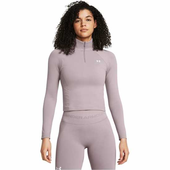 Under Armour Quarter Zip Cropped Fleece Сиво Under Armour Quarter Zip Cropped Fleece Сиво