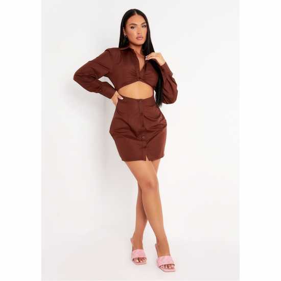 Дамски поли и рокли Рокля-Риза Missy Empire Detail Mini Fitted Shirt Dress Рокля-Риза Missy Empire Detail Mini Fitted Shirt Dress Дамски поли и рокли