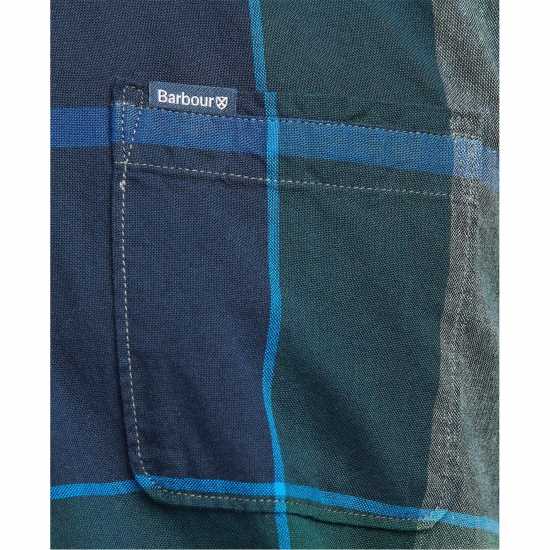 Barbour Douglas Short Sleeve Tailored Shirt Blue Tartan 