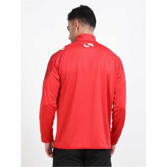 Sondico Quarter Zip Sweatshirt Черно/Червено 