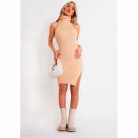Дамски поли и рокли Missy Empire Knit Roll Neck Dress With Split Missy Empire Knit Roll Neck Dress With Split Дамски поли и рокли
