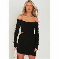 Дамски поли и рокли Missy Empire Wrap Ruched Mini Dress Missy Empire Wrap Ruched Mini Dress Дамски поли и рокли