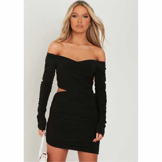 Дамски поли и рокли Missy Empire Wrap Ruched Mini Dress Missy Empire Wrap Ruched Mini Dress Дамски поли и рокли