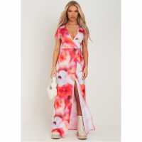 Дамски поли и рокли Missy Empire Print Wrap Maxi Dress Missy Empire Print Wrap Maxi Dress Дамски поли и рокли