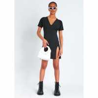 Дамски поли и рокли Missy Empire Tea Dress With Split Missy Empire Tea Dress With Split Дамски поли и рокли