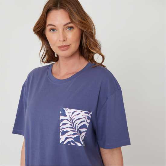 Miso Десенирани Шорти Palm Print Short-Sleeve Pyjama Sets  