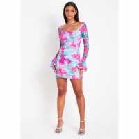 Дамски поли и рокли Дамска Рокля Missy Empire Sleeve Mesh Underlayer Bodycon Dress Дамска Рокля Missy Empire Sleeve Mesh Underlayer Bodycon Dress Дамски поли и рокли