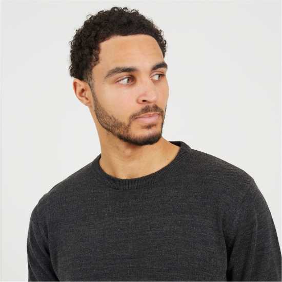 Brave Soul Блуза С Обло Деколте Mens Flat Knit Crew Neck Jumper  