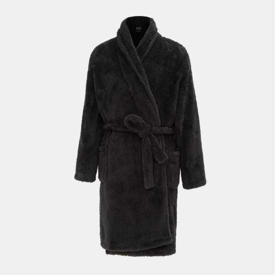 Howick Fleece Plain Robe Men Black Мъжки пижами
