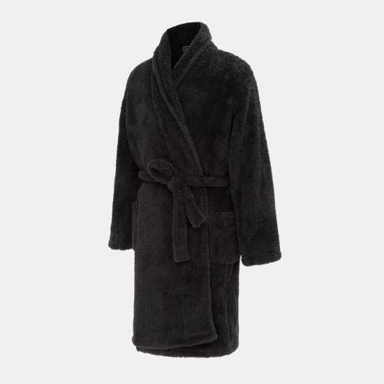 Howick Fleece Plain Robe Men Black Мъжки пижами