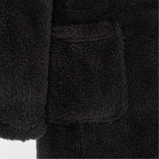 Howick Fleece Plain Robe Men Black Мъжки пижами