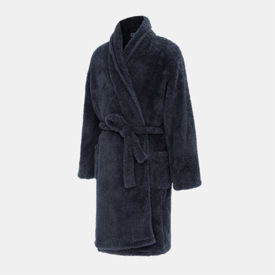 Howick Fleece Plain Robe Men Navy Мъжки пижами