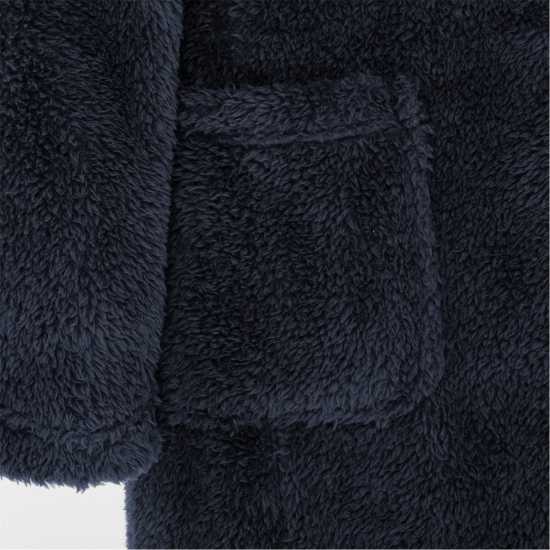 Howick Fleece Plain Robe Men Navy Мъжки пижами