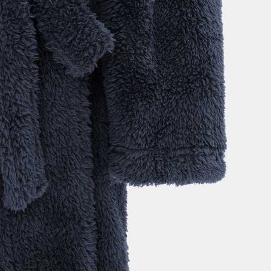 Howick Fleece Plain Robe Men Navy Мъжки пижами