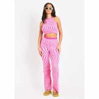 Knit Flared Trousers  